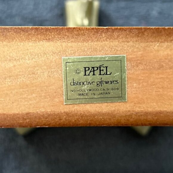 Vintage Glass and Wood Friendship Desk Plaque by Papel - Picture 5 of 5